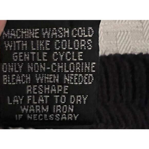 Cozy Crochet Open Long Cardigan Navy And White Women’s Medium Retro Boho - Picture 6 of 10